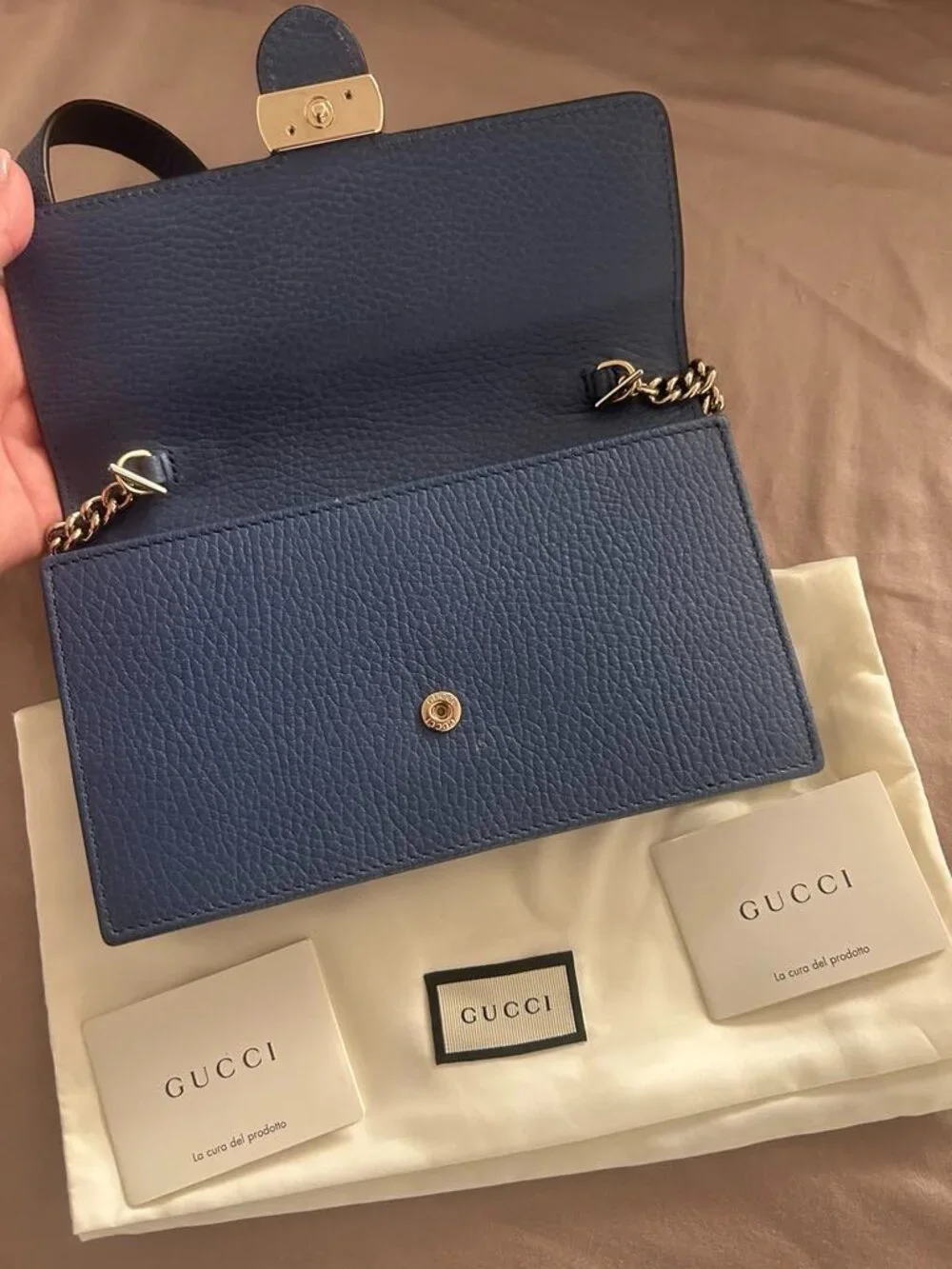 GUCCI AUTHENTIC INTERLOCKING MINI WALLET BAG - Picture 5 of 8